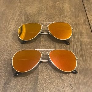 Aviator Flat Lens Unisex Sunglasses